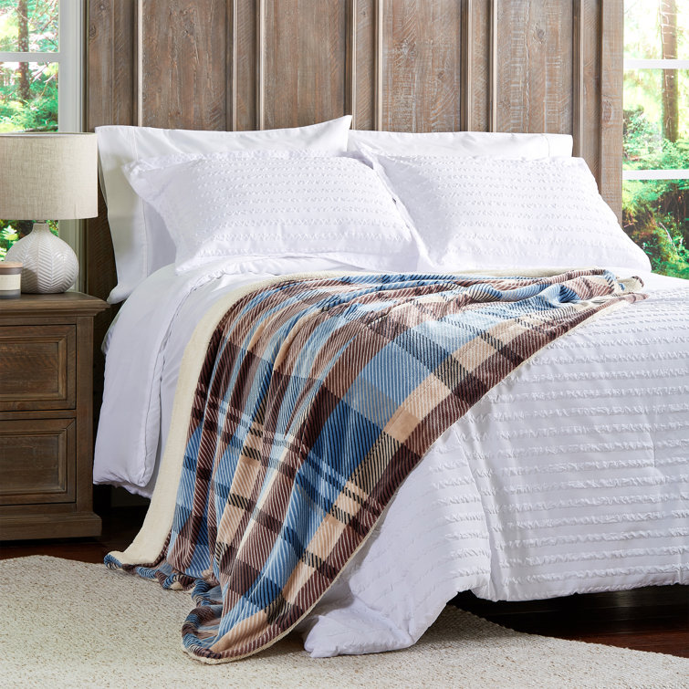 King size plaid blanket hot sale